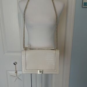 NWT INC International Concepts Ivory Croc-Embossed Crossbody Bag